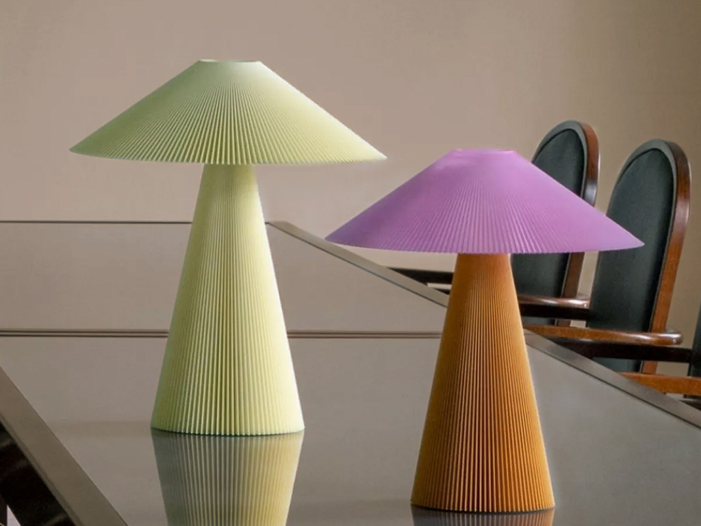 lampe plissée couleur