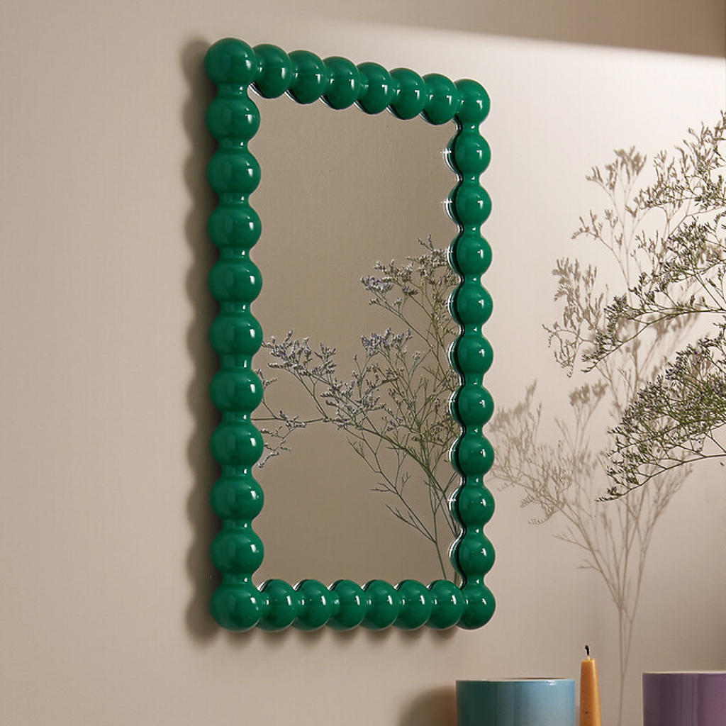 miroir design vert
