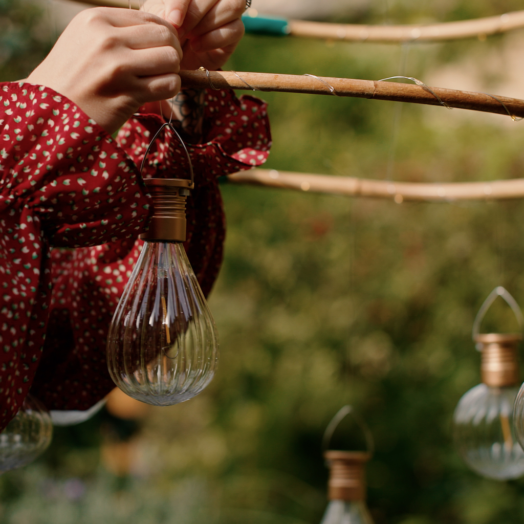 DIY lustre extérieur