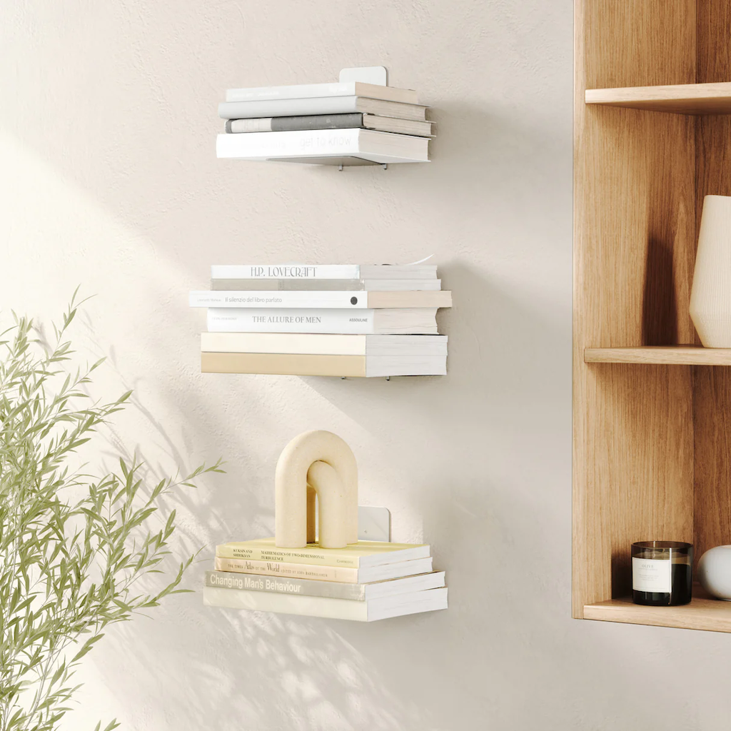 étagère à livre invisible
