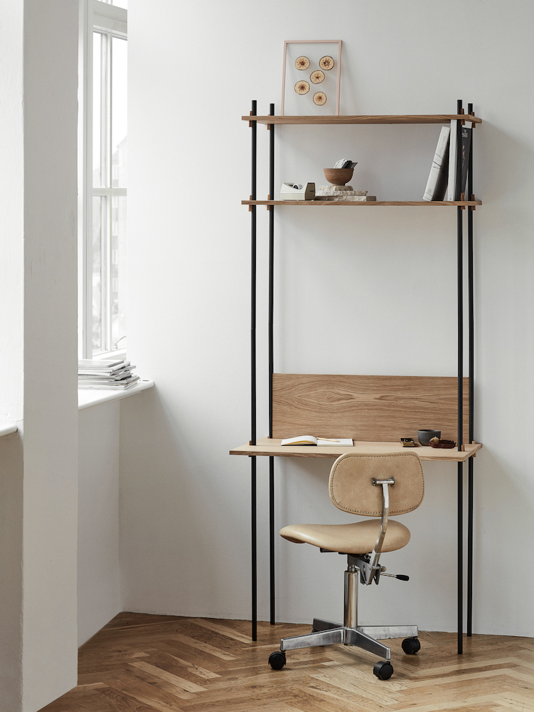 étagère modulable avec bureau