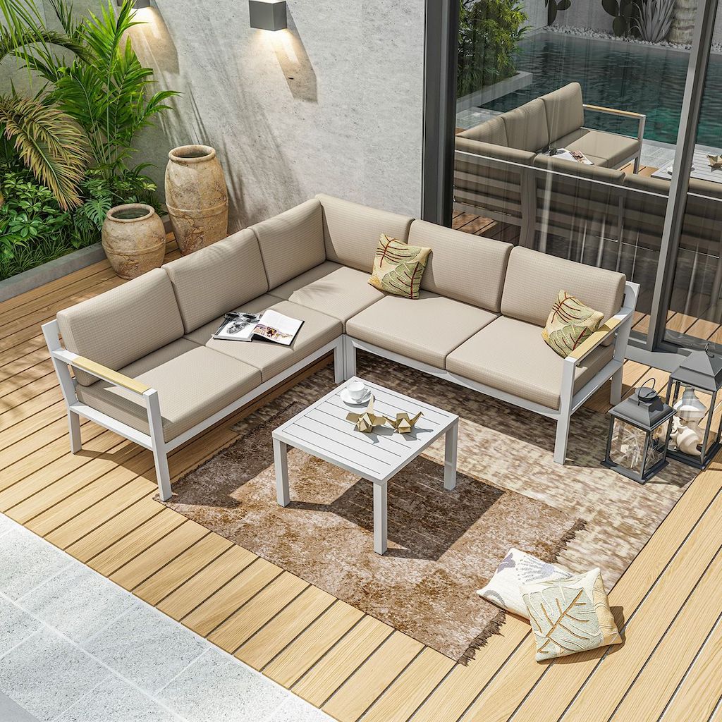 meuble de jardin beige