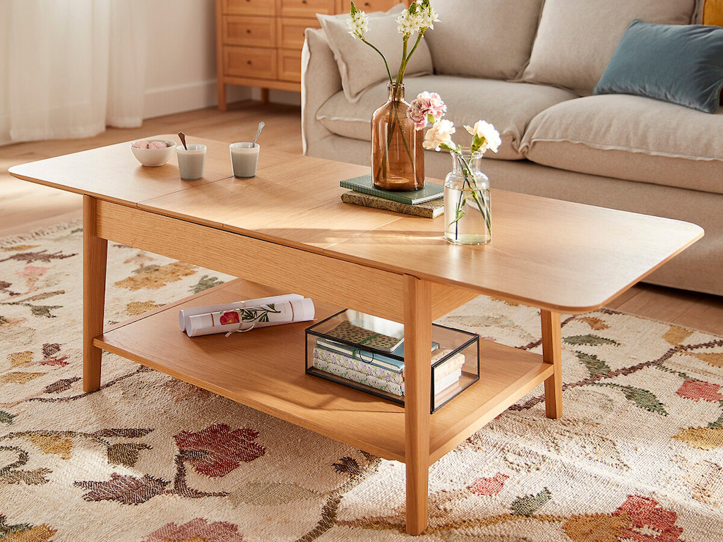 table basse gain de place extensible