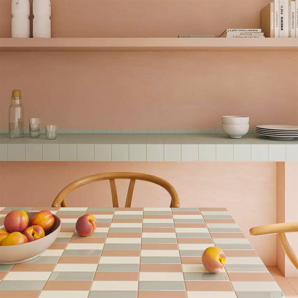 cuisine terracotta et vert