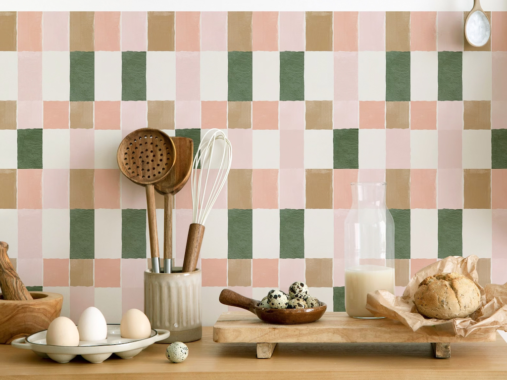 cuisine rose et vert
