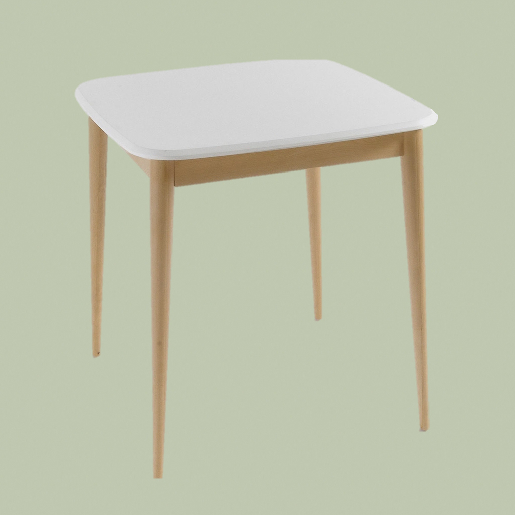 table de cuisine bois et blanc 2 personnes