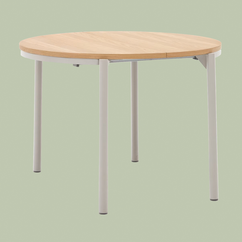 table de cuisine ronde extensible