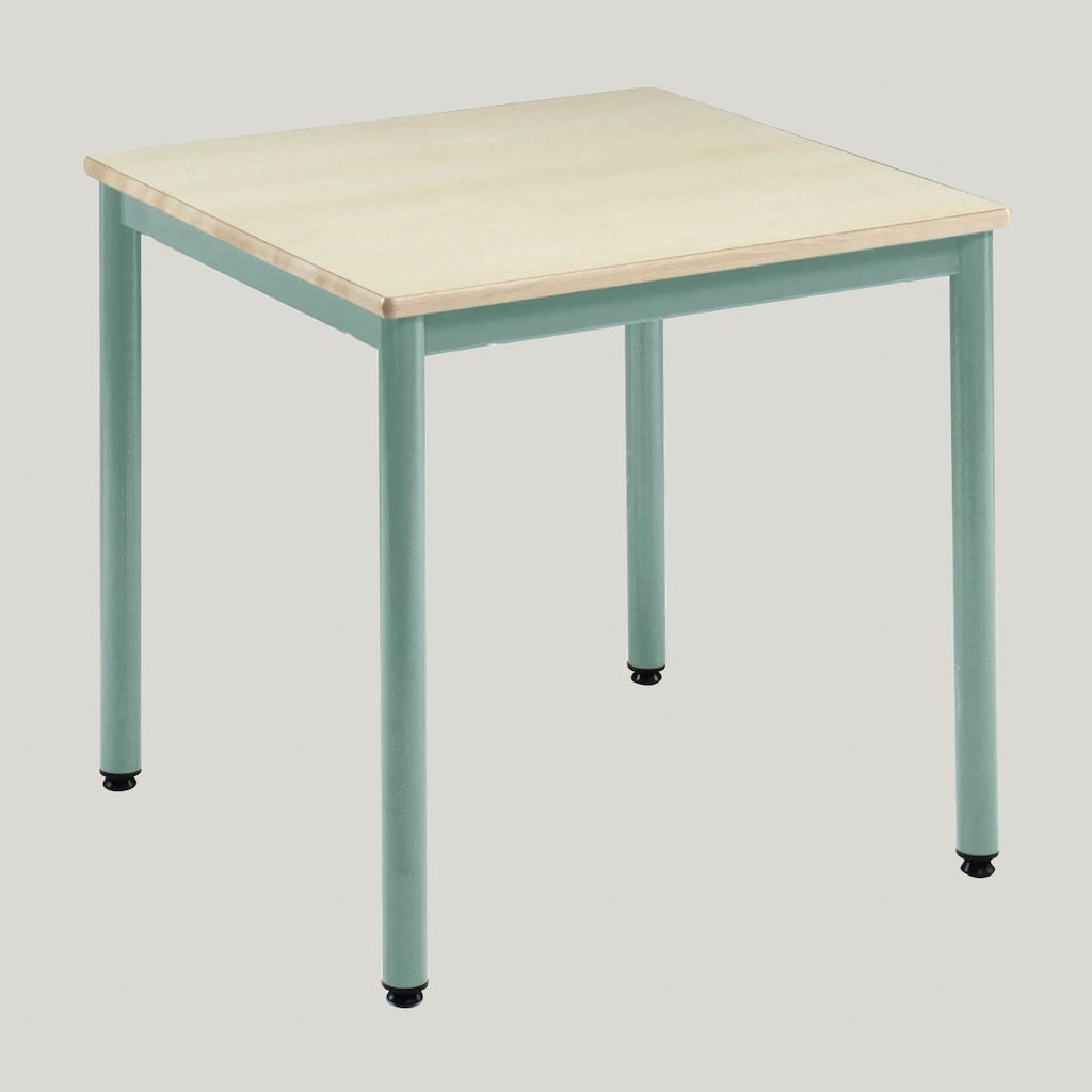 table de cuisine vert et bois
