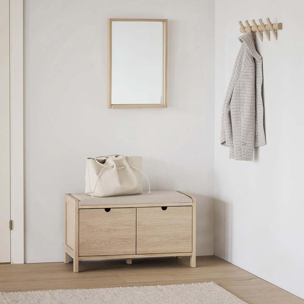 petit banc d'entrée avec rangement