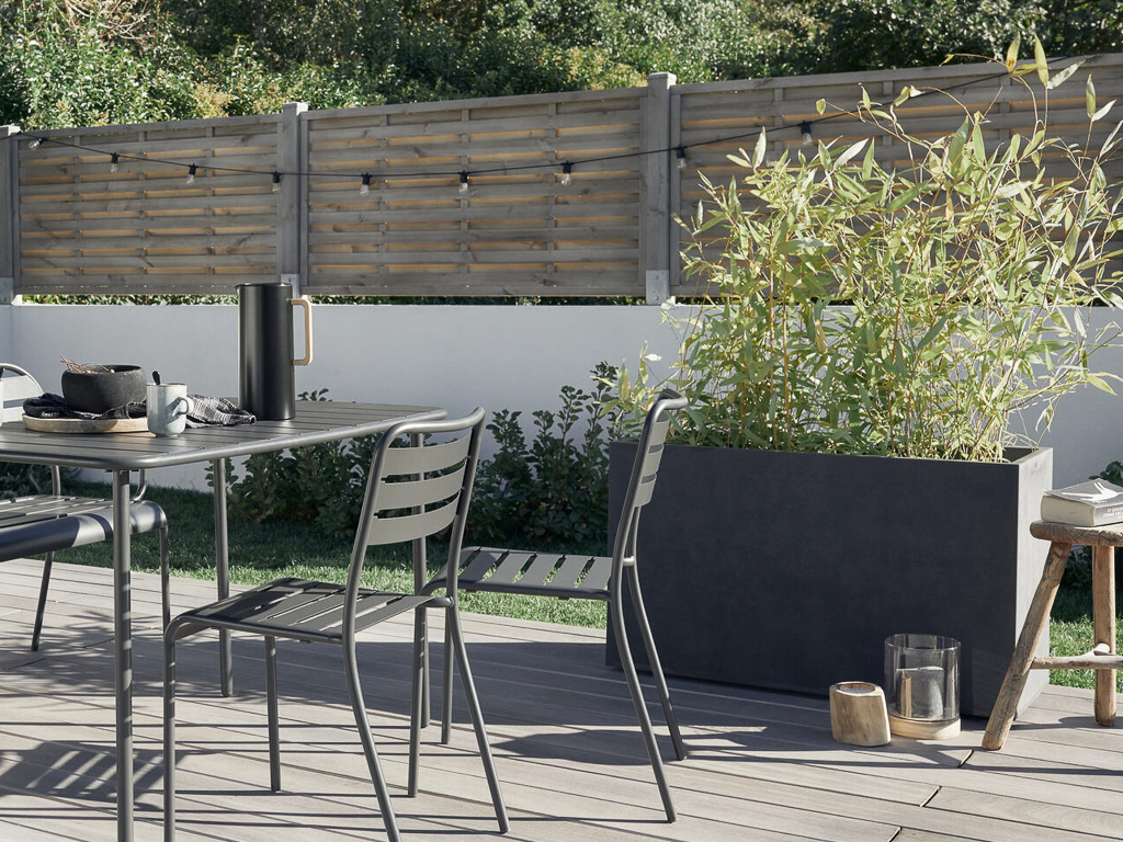 jardinière muret design noire
