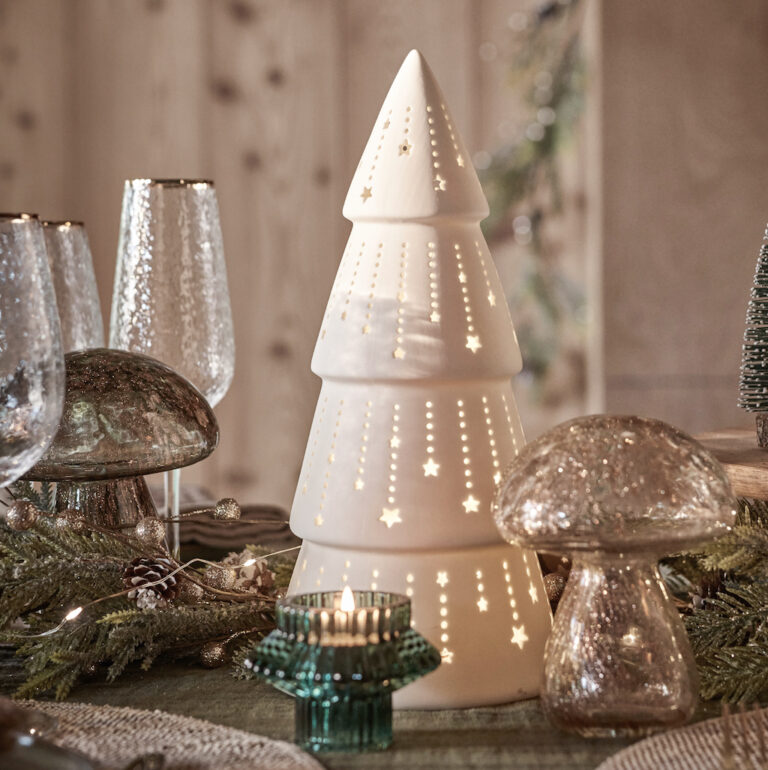 Sapin De Noël En Céramique Doré – H21 Cm