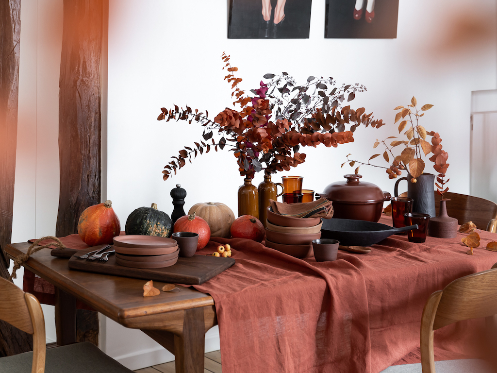 décoration table d'automne