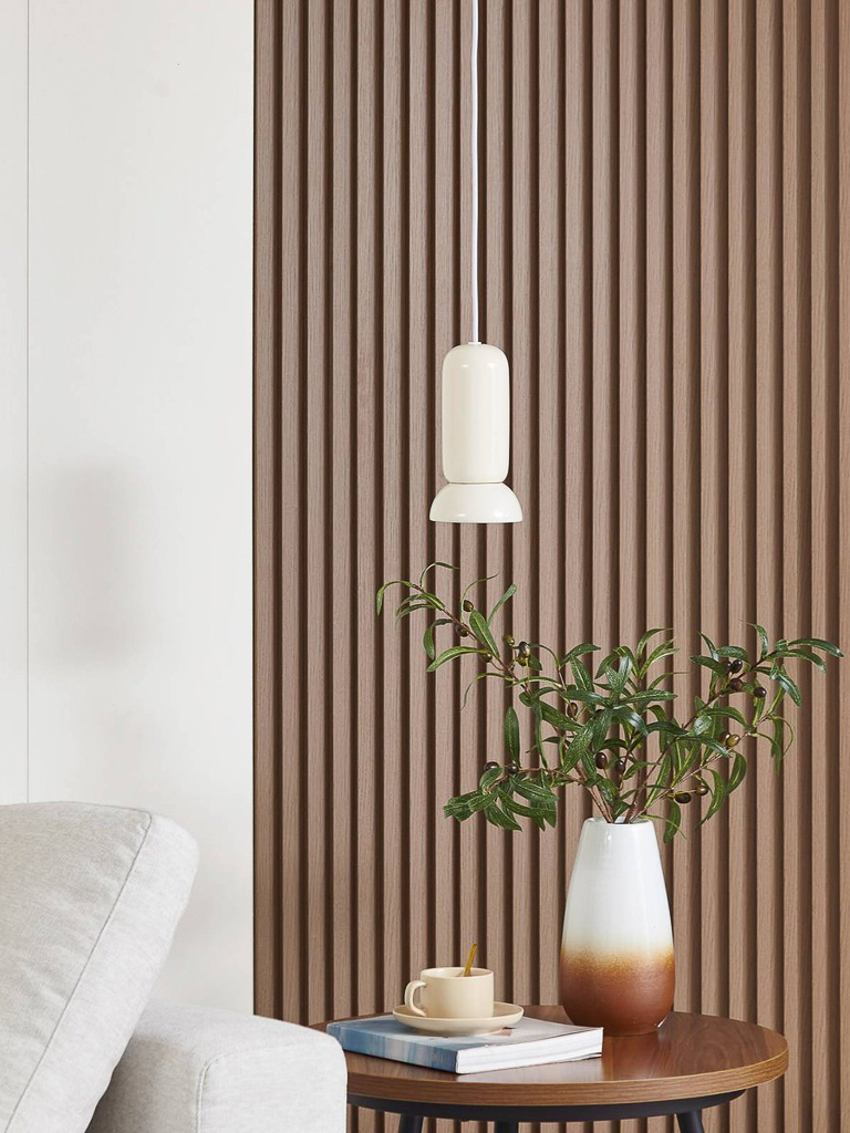 suspension en porcelaine blanche design