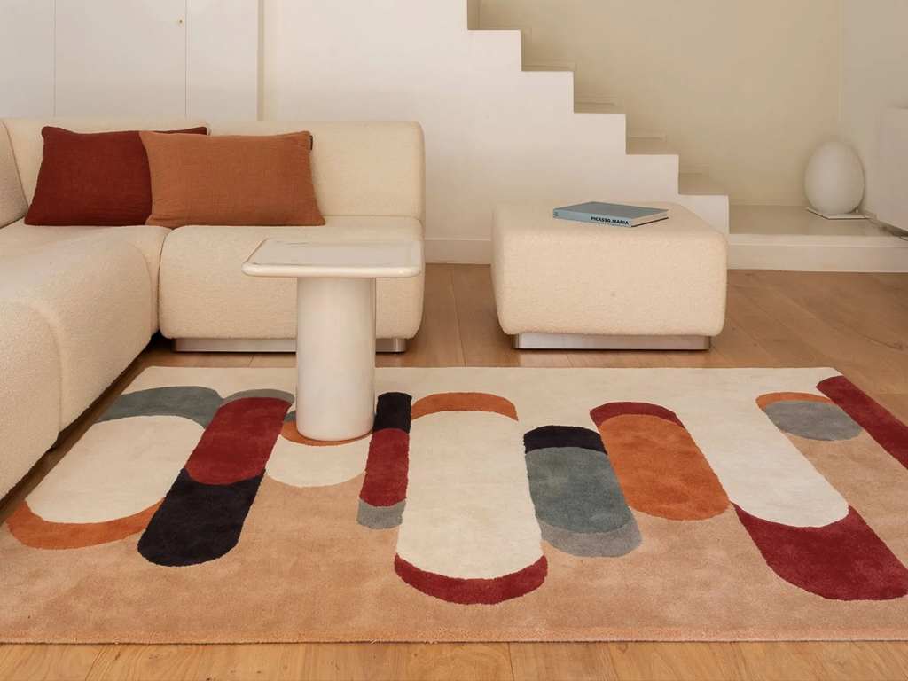 tapis coloré motifs abstraits