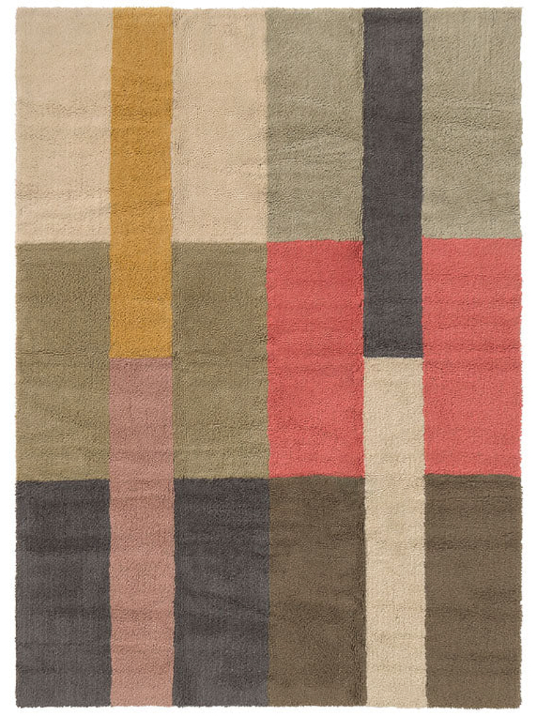 tapis laine motifs abstraits