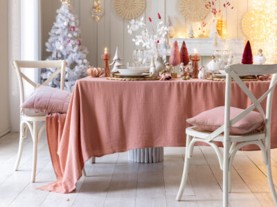 décoration noël rose