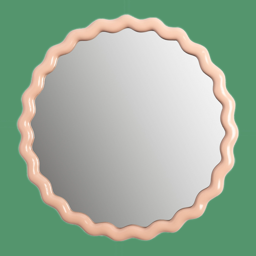 idée cadeau fille ado miroir ondulé rose