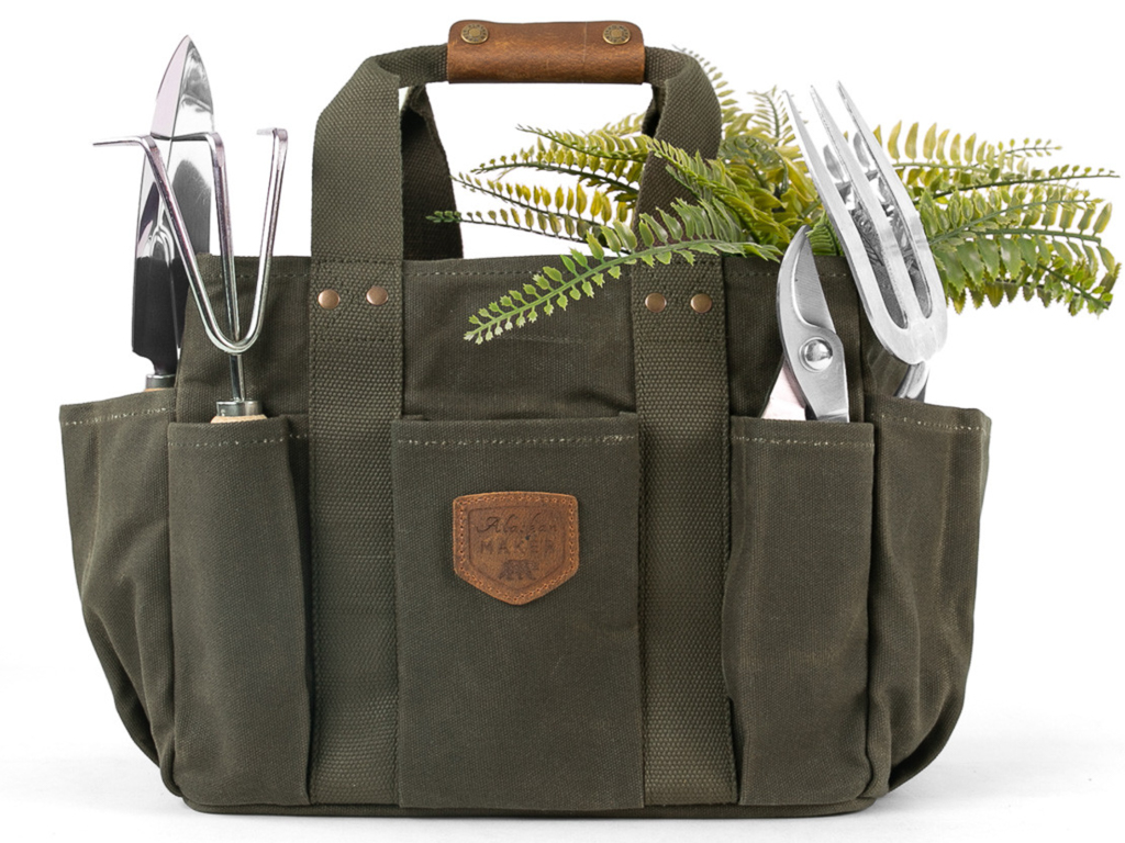 sac de jardinage en toile kaki