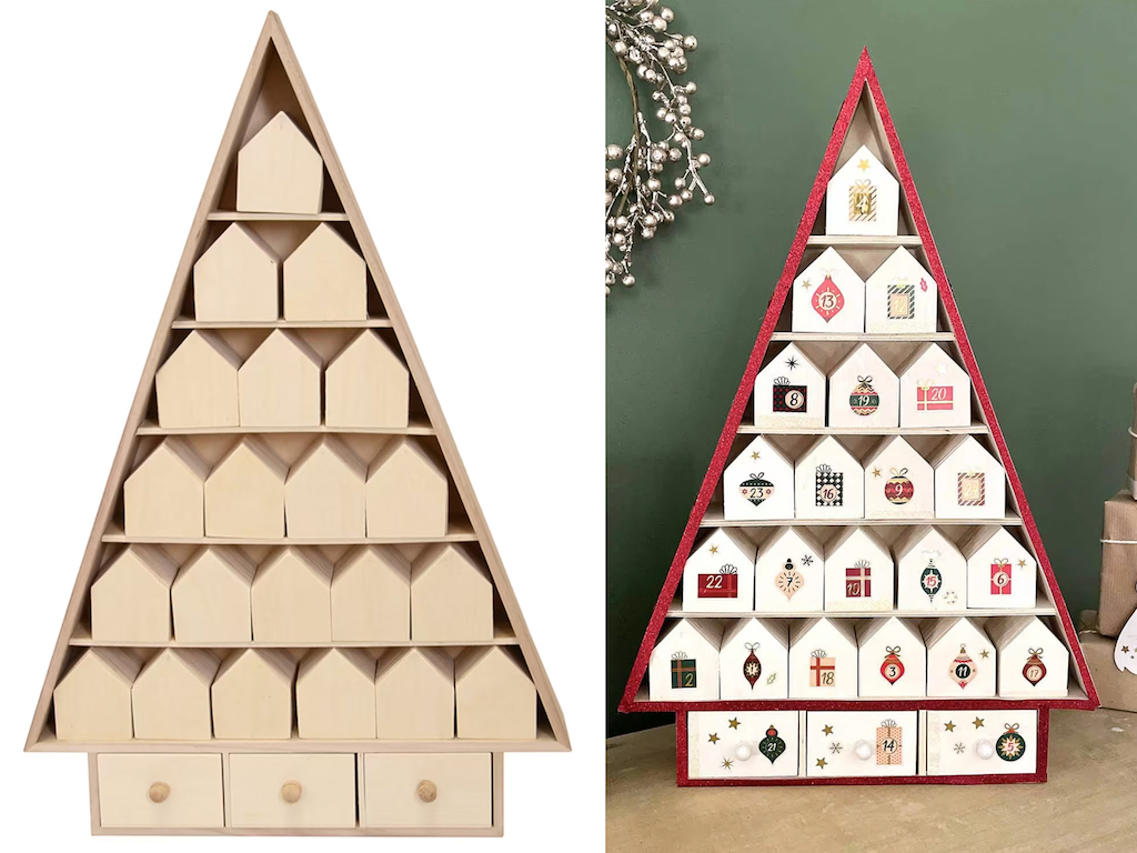 calendrier de l'avent sapin à décorer