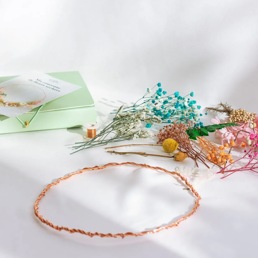 kit DIY couronne de fleurs séchées