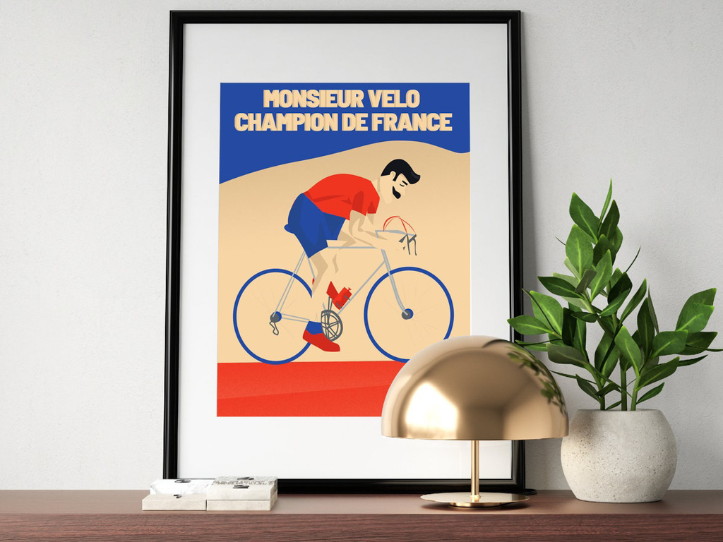 idée cadeau homme affiche vélo vintage