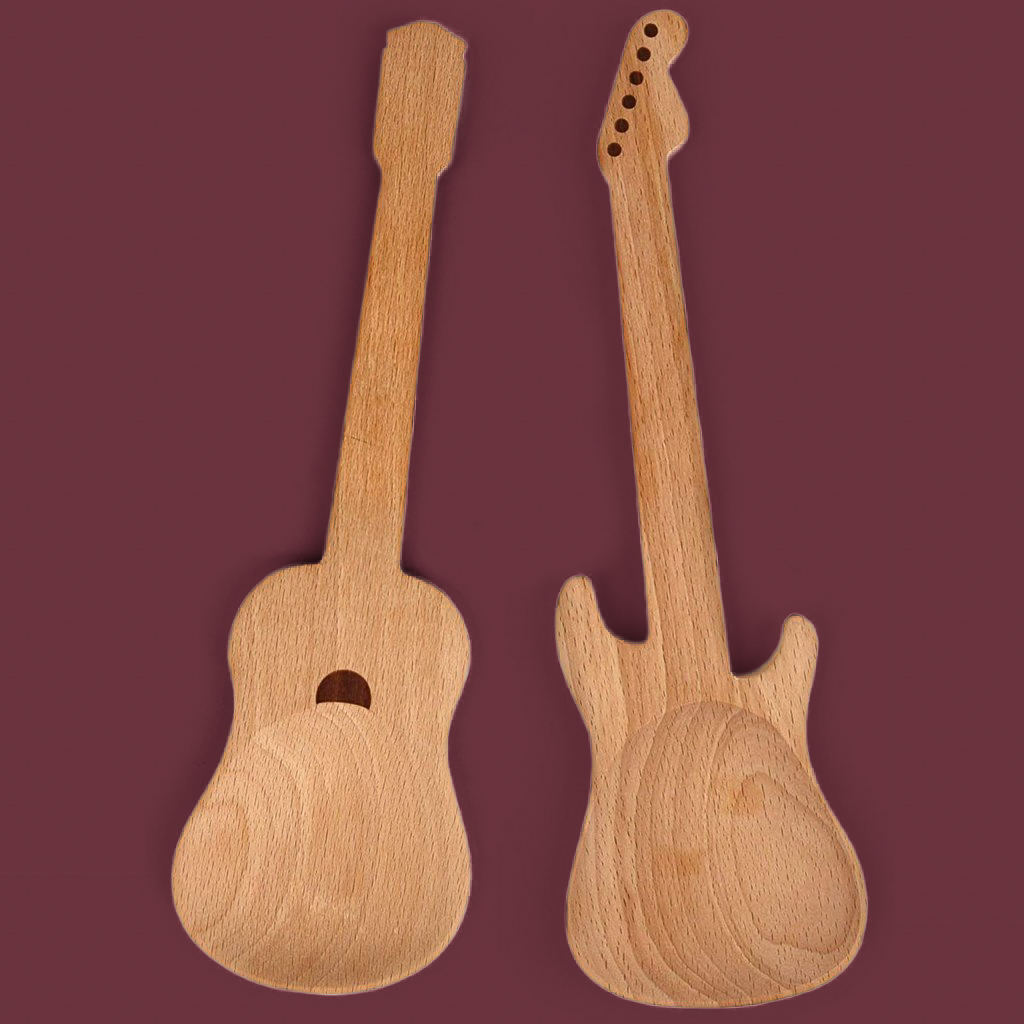 idée cadeau homme couverts à salade guitare