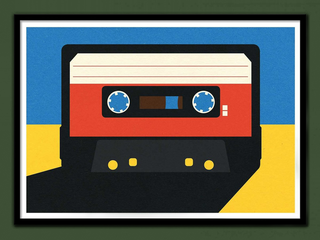 idée cadeau homme affiche K7 rétro