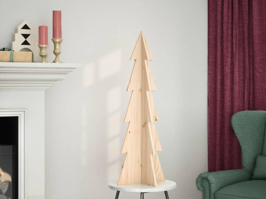 sapin de Noël en bois plein