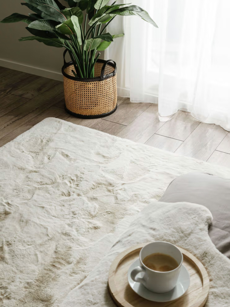 tapis en fausse fourrure