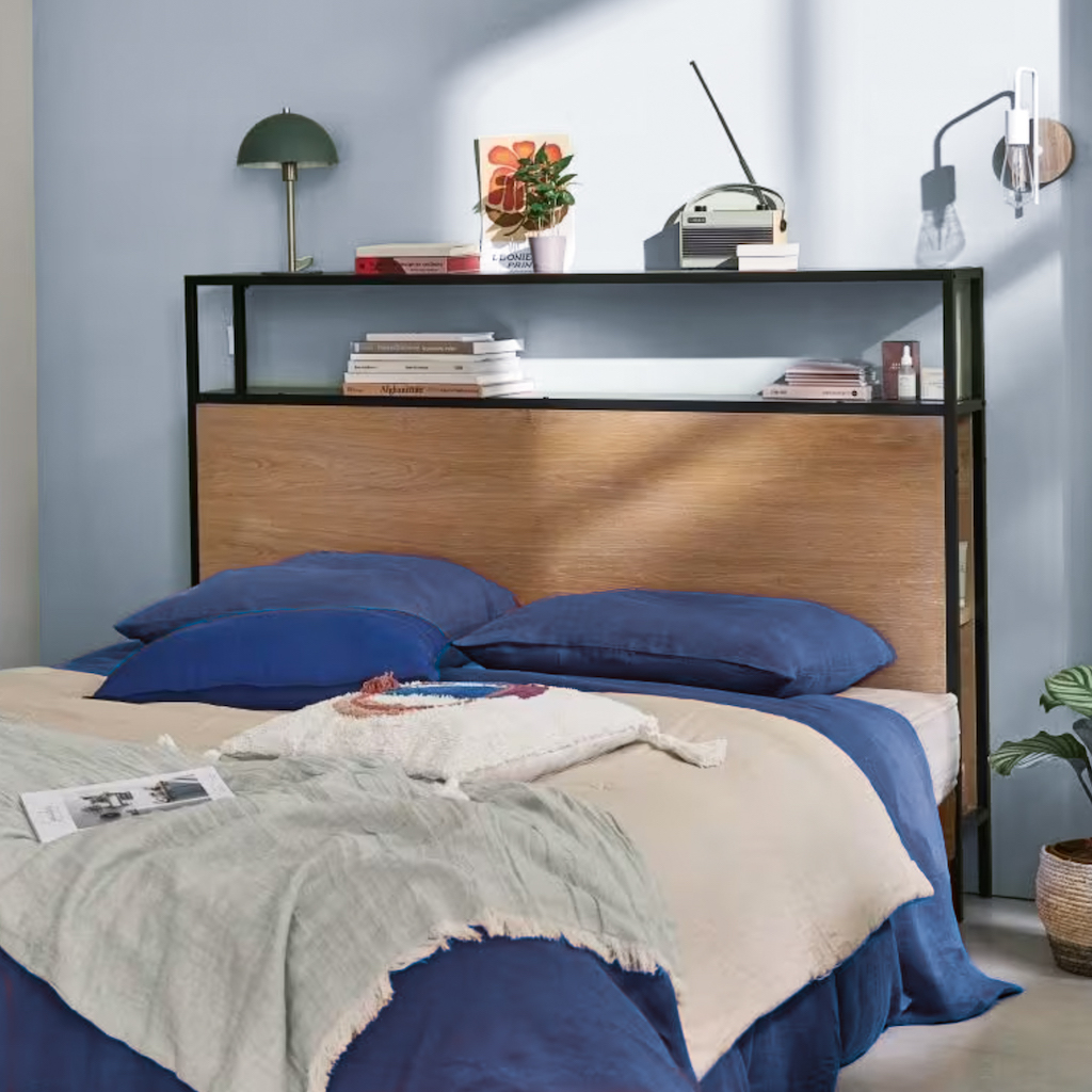 déco bleu beige et bois