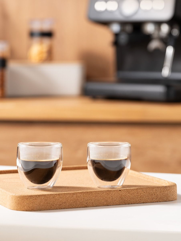 tasse à café en verre double paroi