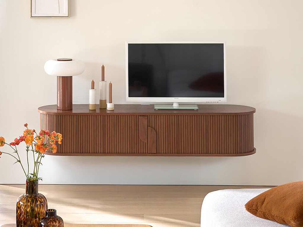 meuble tv mural en bois