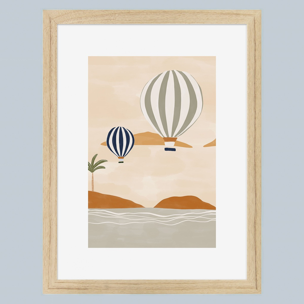 affiche montgolfières enfant