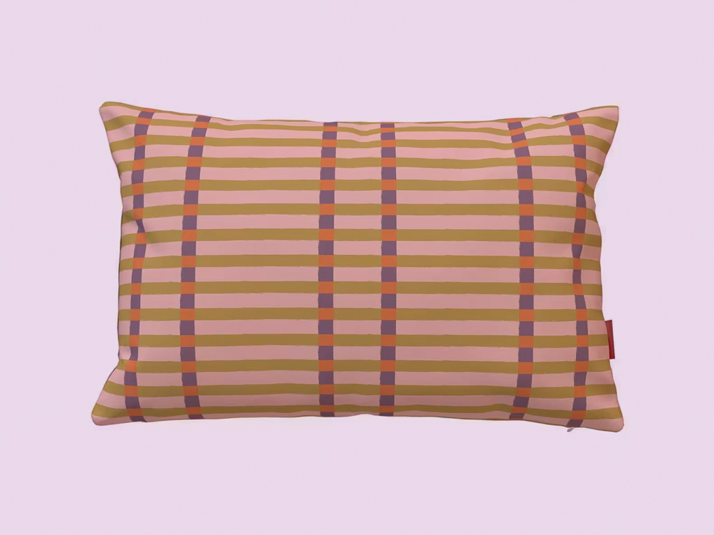 coussin jardin pastel