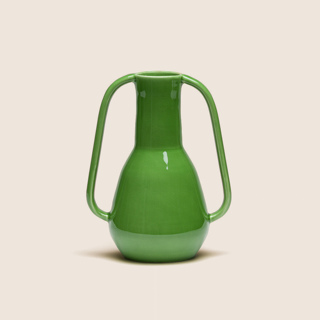 vase à anses vert