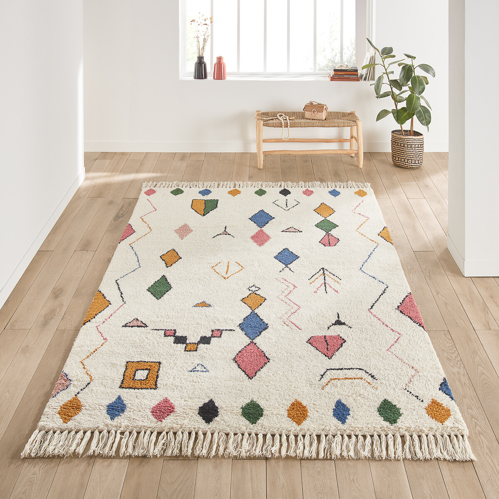 tapis marocain multicolore