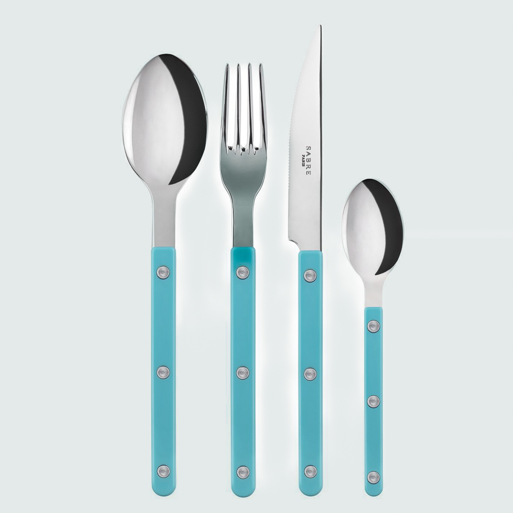 couverts turquoise
