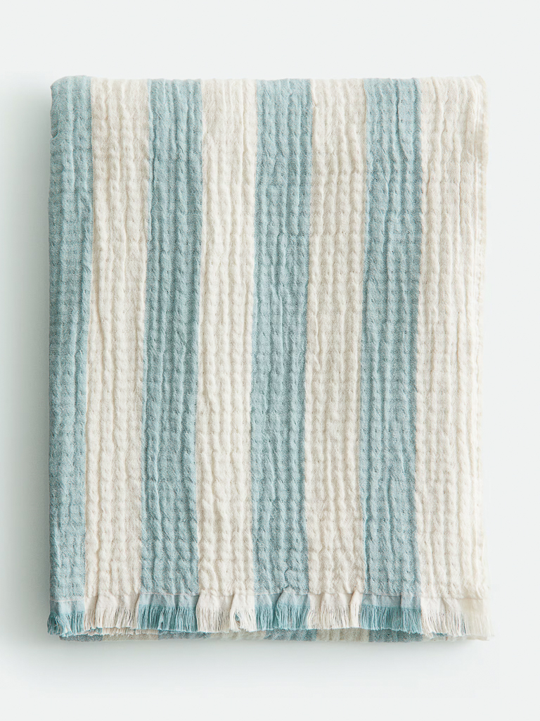 plaid rayures turquoise