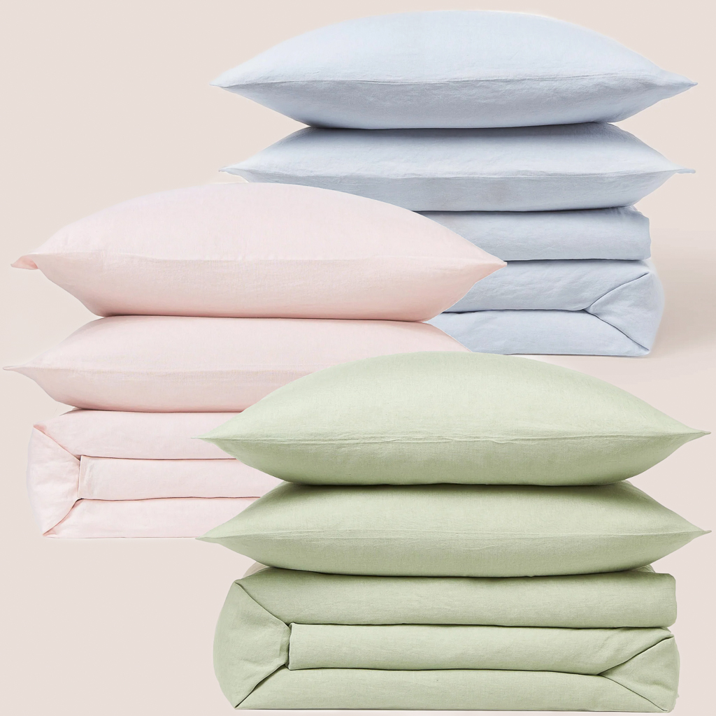 linge de lit pastel