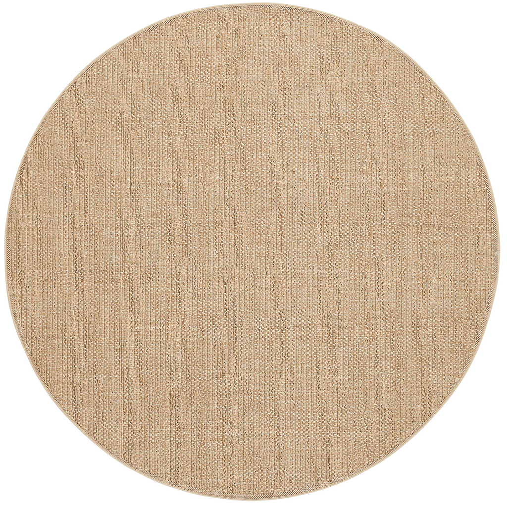 tapis d'extérieur rond imitation jute