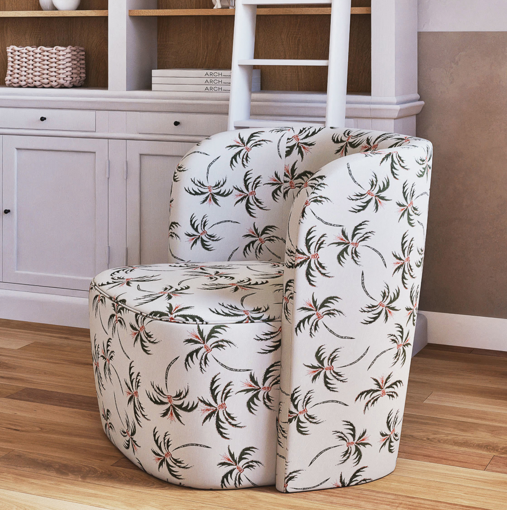 fauteuil motif palmier