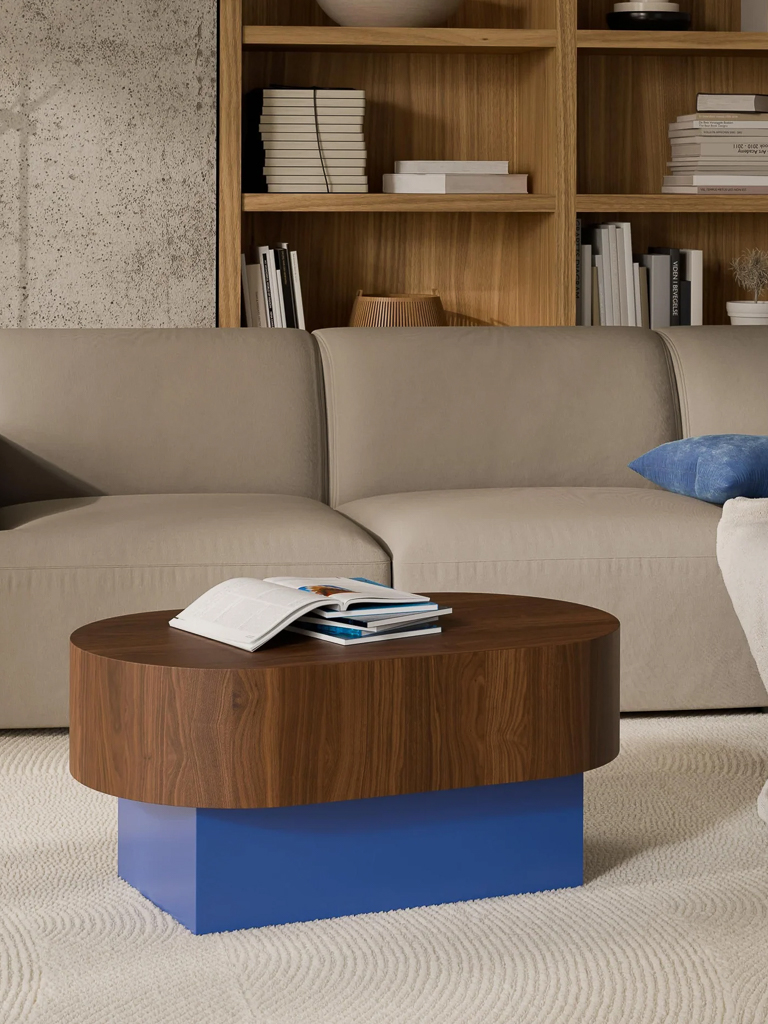 décoration beige et bleu indigo