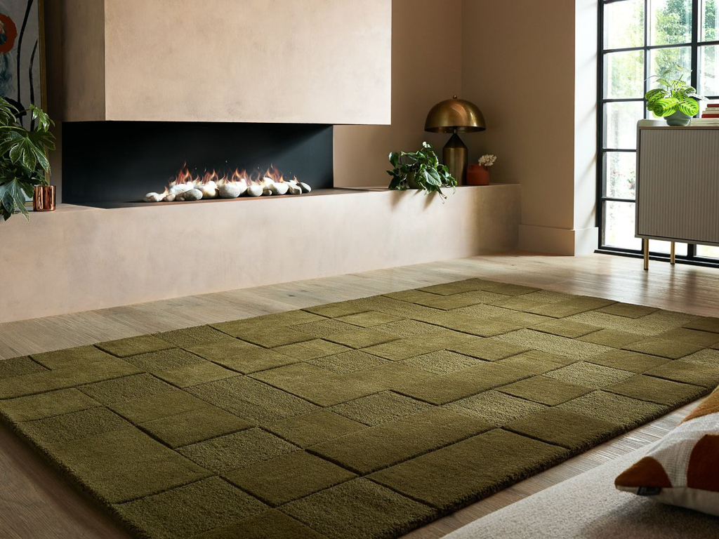 tapis vert olive