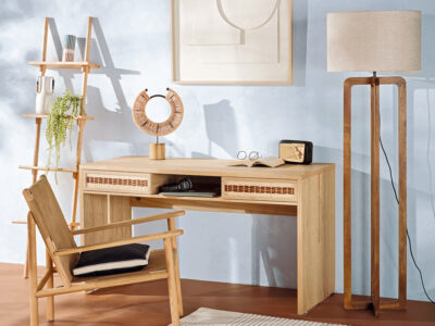 déco beige bleu et bois