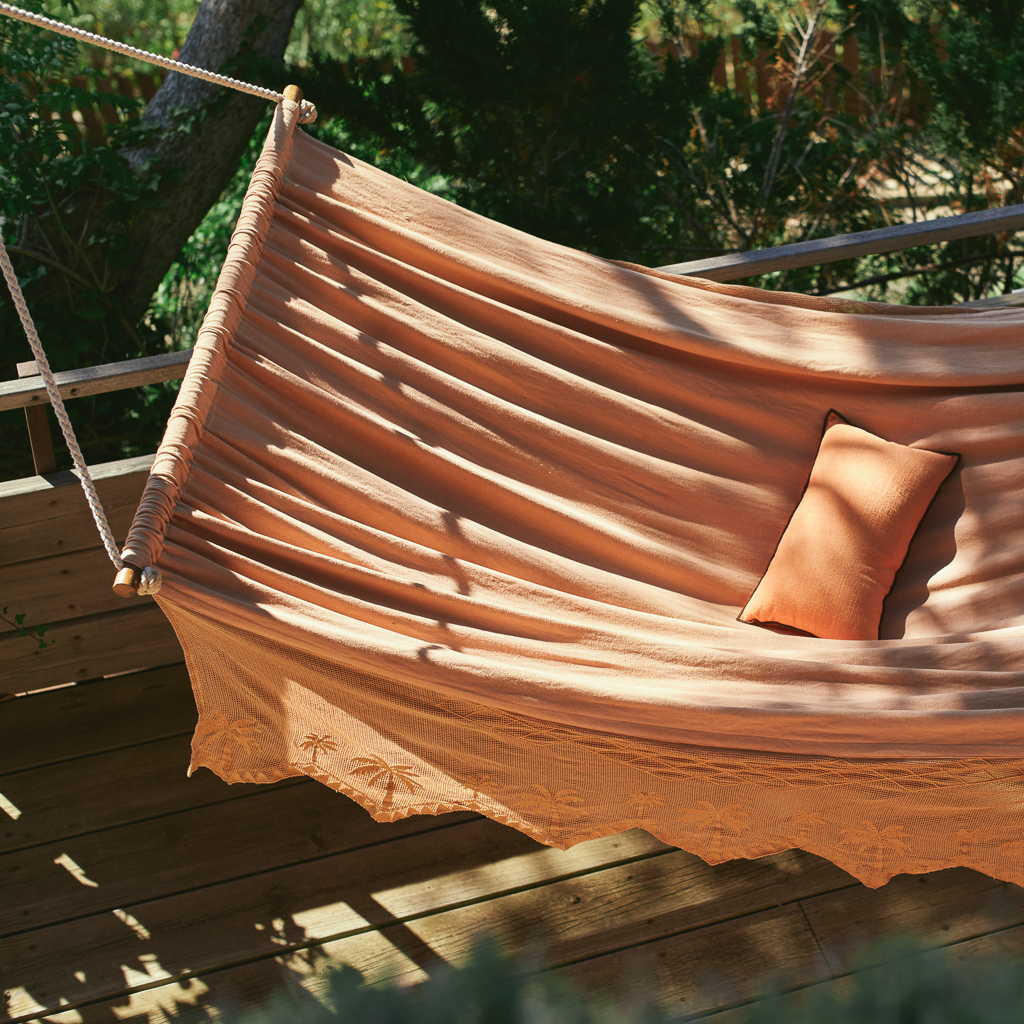 décoration jardin orange et vert