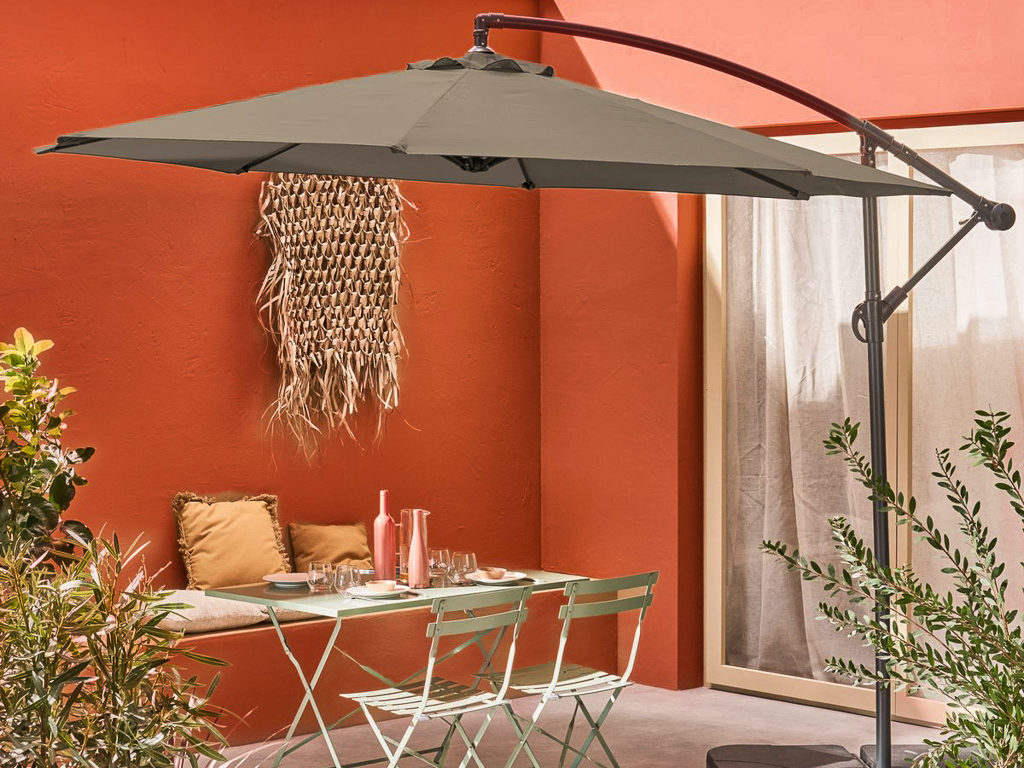 décoration jardin orange et vert