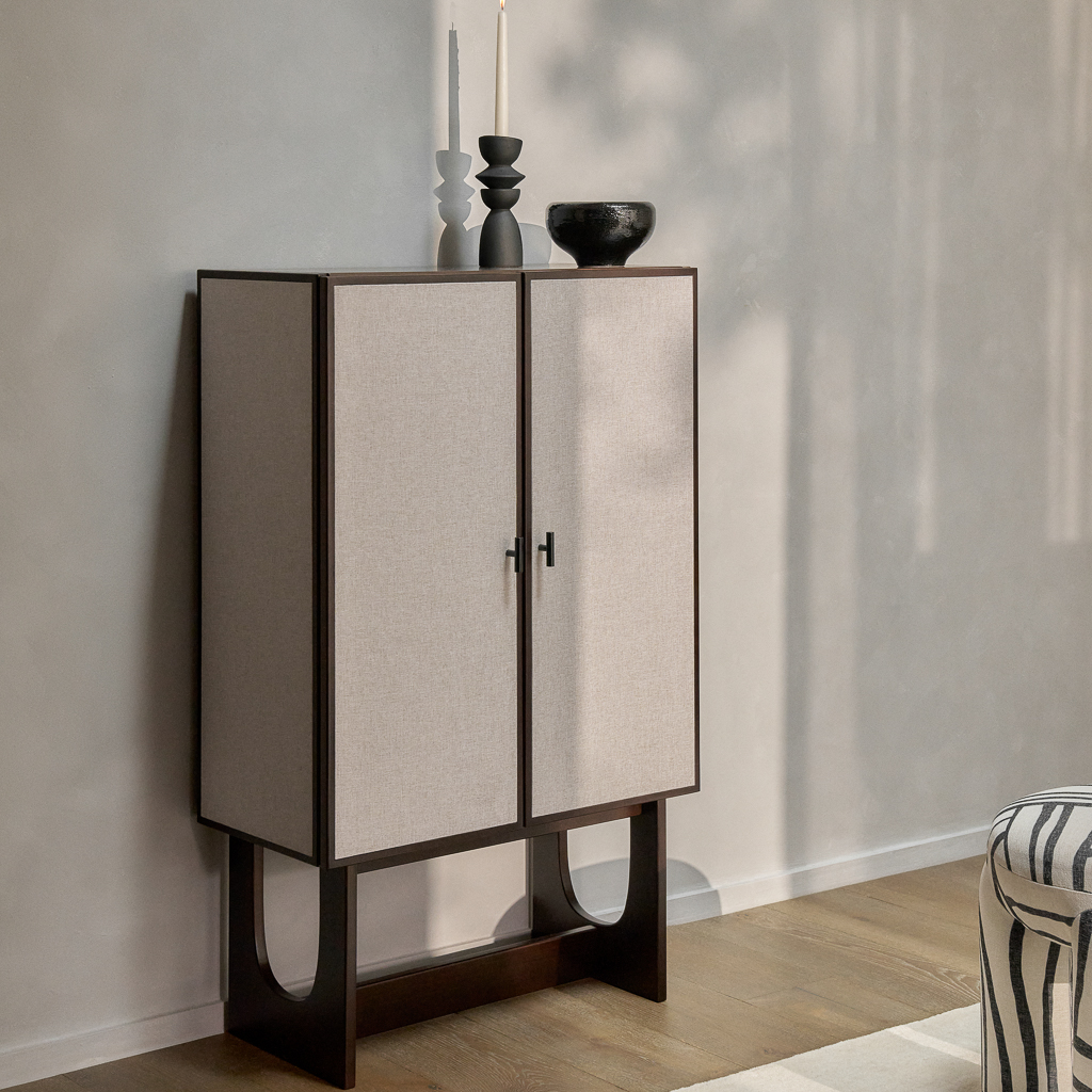 meuble tissu et bois tendance déco 2025