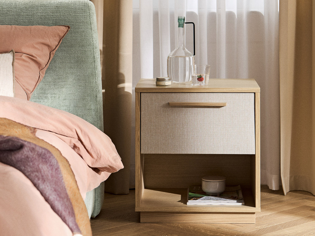 meuble tissu et bois tendance déco 2025