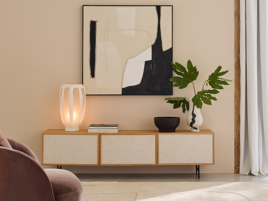 meuble tissu et bois tendance déco 2025
