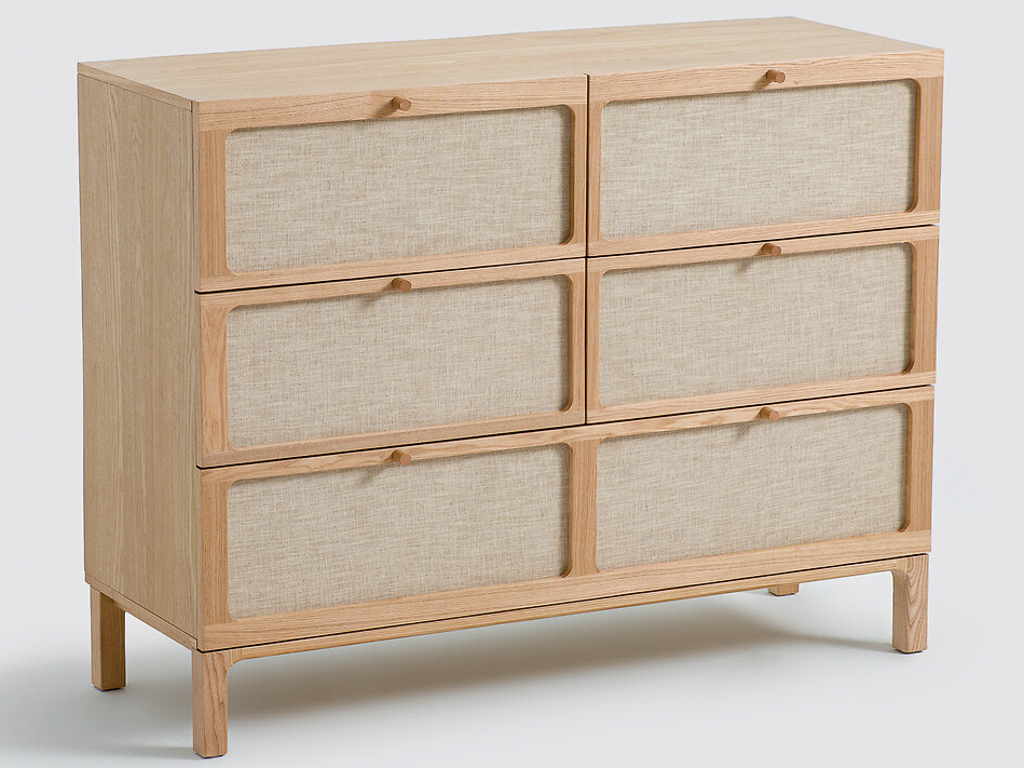 meuble tissu et bois tendance déco 2025